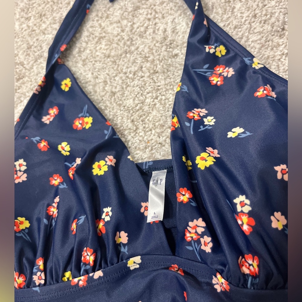 Blue Gap Floral One Piece Bathing Suit - Picture 4 of 4